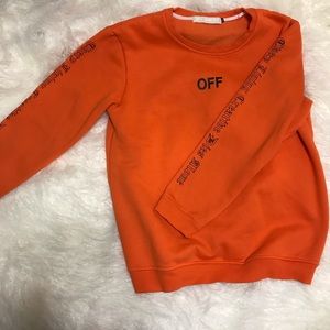 off white vlone sweater orange